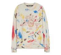 Palm Angels Painted College Crew Sweatshirt 'Off White Red' PMBA065S22FLE0020325 M