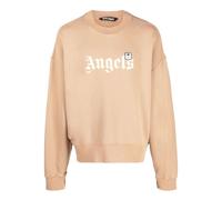 Palm Angels Patch Logo Crew Sweatshirt 'Beige White' PMBA026F22FLE0046410 L