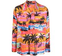 Palm Angels Psychedelic Palms-print shirt - Orange 46-48-50-52