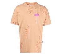 Palm Angels PXP Painted cotton T-shirt - Brown XXS-XS