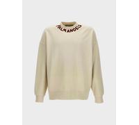 Palm Angels Seasonal Logo Crewneck White Red - Mens - S