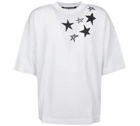 Palm Angels Shooting Stars Overlogo Oversize White T-Shirt - S - S