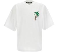 Palm Angels Sketchy Palm Tree Design Oversized Fit T-Shirt - White - XS