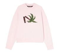 Palm Angels SS22 Broken Palm Crew 'Pink Green' PMBA026S22FLE0133055 S