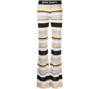 Palm Angels striped lurex-knit trousers - White XXS-XS-S-M