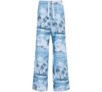 Palm Angels Sunset-print wide-leg trousers - Blue 46-48