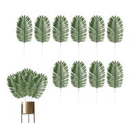 Palm Artificial Plants Leaf - Faux Jungle Plants Palm Fronds | Large Artificial Leaves Fronds, Faux Fake Tropical Leaves