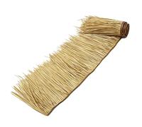 Palm Artificial Thatch Roof Decorative Palm Thatch Roll 50x100cm Fake Straw PE Plastic Thatch Panels Fireproof Tear-Resistant For Tiki Bar Garden Patio Deck Gazebos House(Yellow d,0.5x15m/1.64X49.2ft)