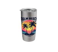 Palm Beach Florida Sunset Tropical Paradise Stainless Steel Insulated Tumbler