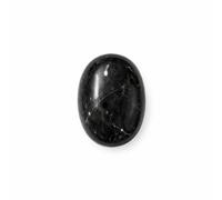 Palm Black Tourmaline Stone, Worry Stones, Natural Oval Worry Stone, Natural Stone Oval for Balancing Reiki, Therapy, Meditation (Black Tourmaline, 70-80g)