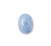 Palm Blue Calcite Stone, Worry Stones, Natural Oval Worry Stone, Natural Stone for Balancing Reiki, Therapy, Meditation (Blue Calcite 70-80g)