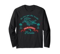 Palm Coast Florida Alligator Do Not Pet The Locals Funny Long Sleeve T-Shirt