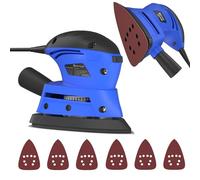 Palm Detail Sander with Dust Collection, 6pcs Sandpapers, 130W 12000RPM Electric Detail Mouse Sanders, 6 Speeds Adjustable Palm Sander, Wood Hand Sanders,Sanding Machine, for Sanding/Polishing, Wall