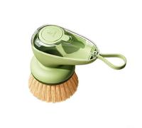 Palm Dish Brush,Soap Dispensing Palm Brush with Built-in Pump, Leak-Proof Kitchen Brush for Pots Pans & Sink, Ergonomic TPR Grip, Angled Bristles for Grease, Green Cleaning Tool