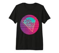 Palm Geometric Vaporwave Retrowave 80's Throwback 90's Premium T-Shirt