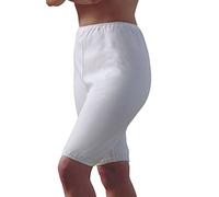 Palm® Interlock Full Briefs 100% Cotton British Made Women’s Elasticated Waist Knickers, Soft Breathable Underwear, Classic Comfort Fit Pants, White, Small (UK 8-10)