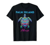 Palm Island Florida Tribal Beach Sea Turtle T-Shirt