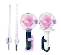 PALM LASHES K-pop Light Stick Stand & Adjustable Strap Set - Portable Light Stick Display Holder & Shoulder Strap with Cute Bow Design - for Concerts, Events, and Fan Collections