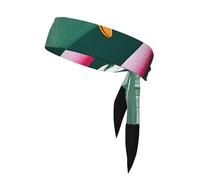 Palm Leaf and Flamingos Couple Print Tennis Head Sport Head Tie for Men Women Soccer Basketball Teams Heads Ties