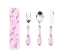 Palm Leaf Gourd-Handle Cutlery Set â€“ Elegant 3-Piece Knife, Fork & Spoon Trio with Premium Pp Plastic Handles & 430 Stainless Steel Heads â€“ Perfect for Christmas, Parties, Picnics & Gifting