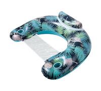 Palm Leaf Pool Float, Adult Floating Chair, With Cup Holder Floating Mesh Pool Chair, PVC Floating Water Float, Adult Pool Floating Size, Warehouse for Adults Drink Access with Its Design with