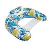 Palm Leaf Pool Float for Adults, Pool Chairs, Inflatable Swimming Chair with Drink Holder, PVC Pool Sofa for Swimming Pool, Weatherproof and Stable for Summer Parties and Relaxation in the Water