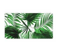 Palm Leaf Print,Mouse Pad Large Desk Pad Computer Keyboard Mouse Mat with Non Slip Rubber Base 40 x 70 cm