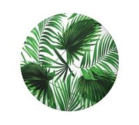 Palm Leaf Round Badge - Durable Tin Plate Design With Full Front Print, Perfect For Custom Gifts And Apparel Decoration