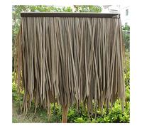 Palm Leaf Simulation Thatch Tile Artificial Flame Retardant Plastic Straw Farmhouse Gazebo Thatch Roof Decoration Fake Straw Wooden House Decoration(Yellow a,2pcs)
