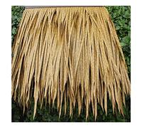 Palm Leaf Simulation Thatch Tile Artificial Flame Retardant Plastic Straw Farmhouse Gazebo Thatch Roof Decoration Fake Straw Wooden House Decoration(Yellow d,10pcs)