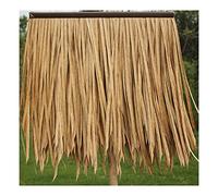 Palm Leaf Simulation Thatch Tile Artificial Flame Retardant Plastic Straw Farmhouse Gazebo Thatch Roof Decoration Fake Straw Wooden House Decoration(Yellow e,2pcs)