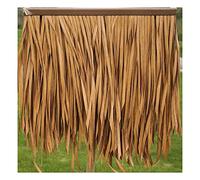 Palm Leaf Simulation Thatch Tile Artificial Flame Retardant Plastic Straw Farmhouse Gazebo Thatch Roof Decoration Fake Straw Wooden House Decoration(Yellow c,30pcs)