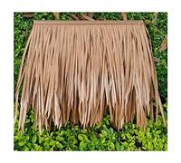 Palm Leaf Simulation Thatch Tile Artificial Flame Retardant Plastic Straw Farmhouse Gazebo Thatch Roof Decoration Fake Straw Anti-Straw House Straw Wooden House(Yellow b,8pcs)