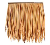 Palm Leaf Simulation Thatch Tile Artificial Grass Flame Retardant Plastic Straw Farmhouse Gazebo Thatch Roof Decoration Fake Straw(Yellow a,2pcs)