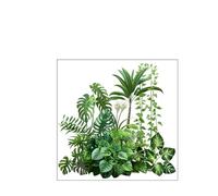 Palm Leaf Wall Decals 30x30cm Removable Tropical Palm Leaves Wallpaper Decals Green Plant Wall Stickers for Home Decor Living Room(KSY245I)