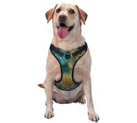 Palm Leaves And Tropical Plants No Pull Dog Harness Adjustable Reflective Oxford Easy Control Medium Large Dog Harness