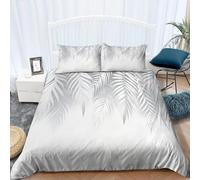 Palm Leaves King Size Duvet Cover Sets Minimalism Bedding Soft Microfiber Duvet Cover King 220x230 cm 3D Quilt Cover with Zipper Closure and 2 Pillowcases b.4277