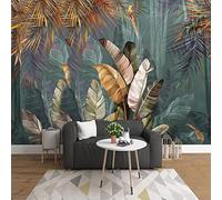 Palm Leaves Removable Wall Mural Plant Self-Adhesive Large Wallpaper Modern for Walls Living Room Bedroom TV Background Kids Girls Rooms Decoration 249x175cm