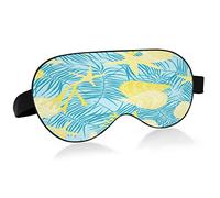Palm Leaves & Shells Sleep Mask for Women Men Smooth Comfortable Light Blocking Eye Mask Night Blindfold with Adjustable Strap for Travel Sleeping Shift Work