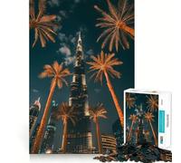 Palm Oasis at Burj Khalifa 1000 Piece Jigsaw Puzzles for Teenagers Jigsaw Smart Game Warm Time Image Assembly Lovely Gift (38x52cm)