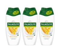 Palm - olive Naturals Milk and Honey Shower Cream 250ml x 3 Plant Based Milk Bath Wash Moisturising Soft Skin with Welari Thank You Card | (3pack) (3x250ml)