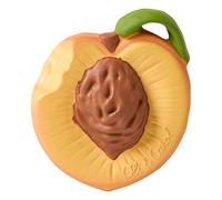 Oli & Carol - Natural Rubber Baby Teether - Baby Gift 0 3 6 Months, 1 Year - Palm Peach