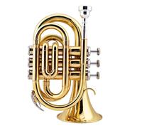 Palm Portable Trumpet For Beginners To Play Universal B Flat Pocket Cornet Brass Instrument
