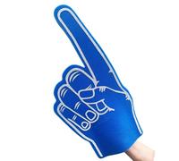 Palm Printed Giant Foam Hand Pointy Finger Blue