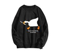 Palm Puff Sweatshirt for Women UK Crewneck Printed Preppy Pullover Fashion Y2K Boyfriend Tops Loose Long Sleeves Blouse Teen Girls 2024 New Clothing Autumn Thermal Fleece Sweatshirt