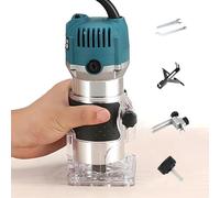 Palm Router Cordless, Copper Core Motor, Fast Heat Dissipation, Arc Edge Trimming, 800W, No-Load Speed 30000r/Min, for Cutting Concrete, Stone, Brick, Roof Tile,A