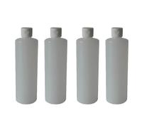 Palm Safe 4pcs 500ml Durable Plastic Container Touch-up Bottles Refillable Reusable with Non Leak Flip Caps, Pack of 4