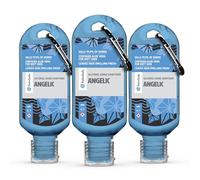 Palm Safe Angelic 3 Pack 60ml Anti Bacterial Premium Hand Sanitiser Travel Size Refillable Clip Bottle Quick Drying Non Sticky Extra Moisturising Kills 99.9% of Viruses and Bacteria