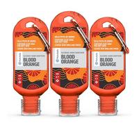 Palm Safe Blood Orange 3 Pack 60ml Anti Bacterial Premium Hand Sanitiser Travel Size Refillable Clip Bottle Quick Drying Non Sticky Extra Moisturising Kills 99.9% of Viruses and Bacteria