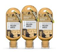 Palm Safe Millionairess 3 Pack 60ml Anti Bacterial Premium Hand Sanitiser Travel Size Refillable Clip Bottle Quick Drying Non Sticky Extra Moisturising Kills 99.9% of Viruses and Bacteria